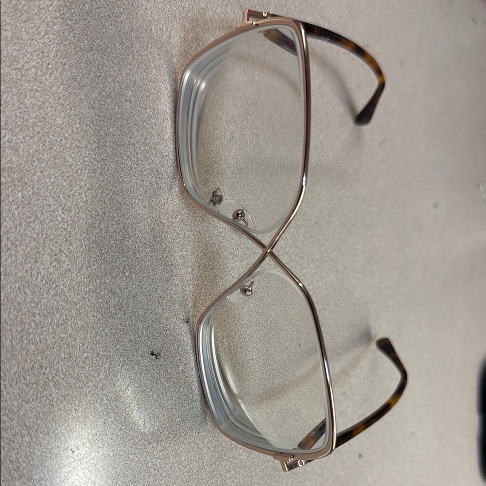 Tom Ford Gold and Brown Glasses Modern Minimalist Design